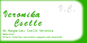 veronika cselle business card